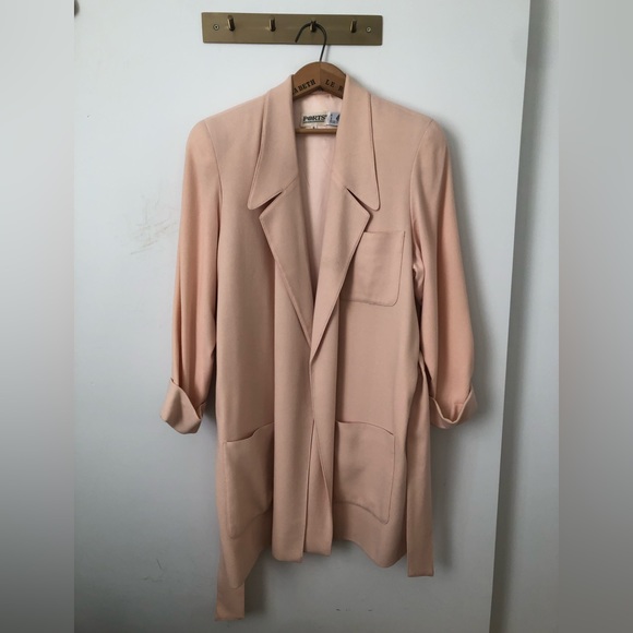 Vintage 100% Virgin Wool Coat/Trench - Picture 1 of 6